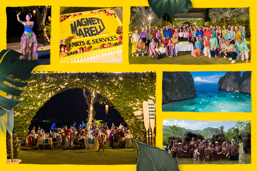 Magneti Marelli Parts & Services Incentive in Thailand 2025: highlights with distributors and spare parts dealers between Phuket, Phi Phi Island, and the Similan Islands.